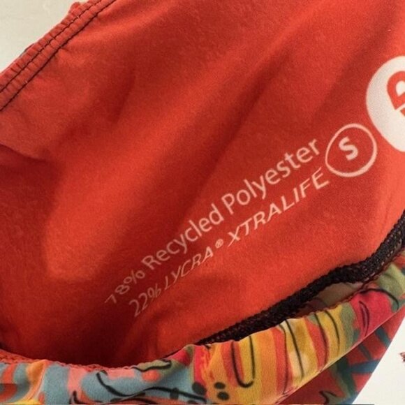 Yoga Democracy Leggings Womens Small Multicolor Parrot High Rise Yoga Pants - Picture 5 of 8